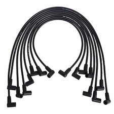 Chevy GMC Small Block 8mm Black Spark Plug Wires Set Replacement Wire Set picture