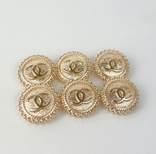 STAMPED lot of 6 Designer Gold Button picture
