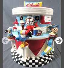 Vintage Kellogg's 100th Anniversary Cookie Jar -Tony Tiger Cafe - Bonus Cookies picture
