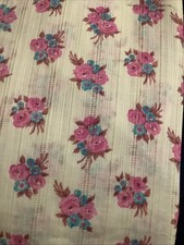 Originelle Fabric 1 Yard Cotton Sheer Floral 44” Wide Vintage 1973 picture