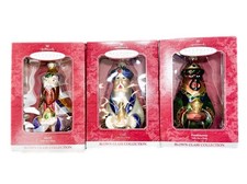 1998 Hallmark Keepsake Set Lot 3 Wise Men Gifts for a King Blown Glass Ornaments picture