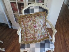 Gorgeous Aubusson style OLD WORLD Rug Look Needlepoint Pillow Cover NWOT picture