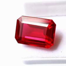 9.55 Ct Natural Red Ruby Emerald Cut Certified Rare Loose Gemstone , Burma picture