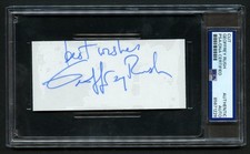 Geoffrey Rush signed autograph 2x4.5 Cut Australian Actor RC PSA Slabbed picture