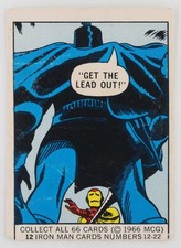 1966 Donruss Iron Man Rookie - Marvel Super Heroes #12 - RAW 2 picture