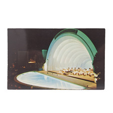 Postcard Los Angeles California c1950s Hollywood Bowl Night Music Venue WOB picture