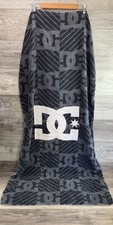 Vintage DC Shoes Black White Gray Beach Pool Bath Towel - RARE - GUC picture