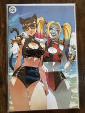 Gnorts Illustrated #1: Catwoman & Harley Cover by Godtail Virgin Exclusive w/COA picture