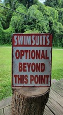Swimsuits Optional Embossed Metal Sign Vintage Retro  picture