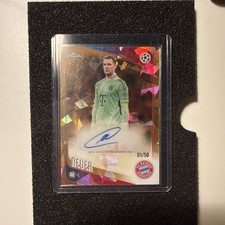 Topps Chrome Sapphire UCL Manuel New Auto No1 Shirt Match /50 Auto Gold picture
