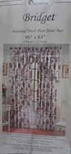 Vintage Stylemaster Bridget Floral Curtains 96x84 Pinch Pleat Panel Pair NOS New picture
