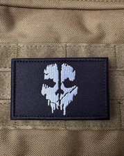 CALL OF DUTY GHOST UNIFORM PATCH Hook Loop White picture