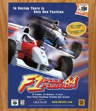 F1 Pole Position 64 Nintendo 64 Ubisoft - Video Game Print Ads Poster Promo 1997 picture