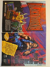 ​Vintage Capcom Captain Commando & Blackthorne Jim Lee Magazine Ad Spread picture