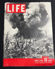 1945 April 9 LIFE Magazine VG 4.0 World War 2 WWII COVER ONLY picture