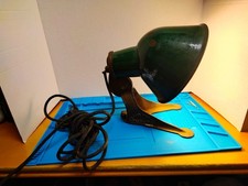Vintage Save Lamp Co. Desk Lamp Machinery Light Green Enamel picture