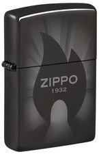 Zippo Radiant Zippo Design High Polish Black Windproof Pocket Lighter, 46175 picture