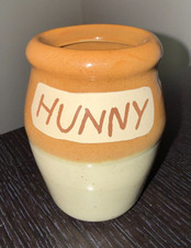 R John Wright Winnie the Pooh Bear Ceramic Hunny Honey Pot Bennington Potters picture