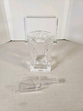 Lucite Acrylic Ice Bucket  Cleaving Clear Sliding Base Abstract  Modern design picture
