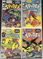 Spidey Super Stories #21 28 33 54 FN-FN/VF Lot of 4 Spider-Man Hulk Dr. Octopus picture