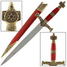 KING SOLOMON MEDIEVAL TEMPLAR CRUSADER REPLICA DAGGER - Historical Collection picture