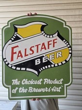 HUGE VINTAGE 1950'S BEER PORCELAIN SIGN 24