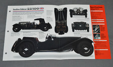1935-1939 SWALLOW SIDECAR SS100 (1937) Jaguar SPEC SHEET PHOTO BOOKLET BROCHURE picture