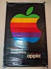 Original 1980 Apple Personal Computers Rainbow Logo Poster M30-0580 23x35 picture