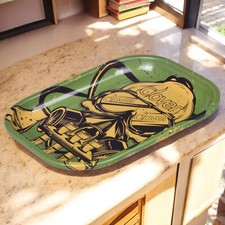 Small Metal Tray with PVC - Small Cute Decorative Tray - Metal Tray picture