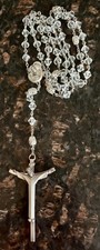 Vintage sterling silver Rosary 22” CREED picture
