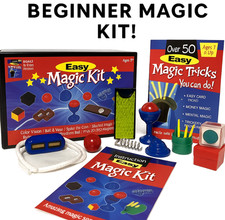 EASY MAGIC KIT Set 50 Tricks Book Kids Beginner Magician Gift Toy Ball Starter picture