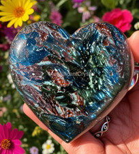 2025NEW 1pc Arfvedsonite Hearts Large Stone Quartz Healing Reiki Gift Home Decor picture