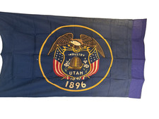 Vintage Utah State Bunting State Flag ORGANIC COTTON Art Decor picture