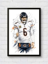 Jay Cutler Chicago Football Poster Art Print Picture Wall Art Print picture