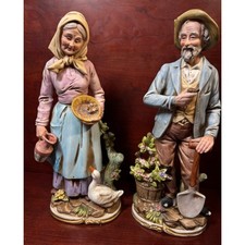 Vtg Homco Old Couple Grandpa & Grandma Figurines Japan 13