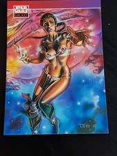 Princess Slave Leia - 1993 Topps - Star Wars Galaxy #84 - Ted Boonthanakit Card picture