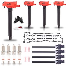 4Pk Coil Pack, Spark Plug, Wires, Gasket Kit 2014-2019 Jeep & Dodge 2.4L L4 picture