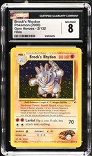 2000 POKÉMON GYM HEROES HOLO #2/132 BROCK'S RHYDON CGC 8 picture