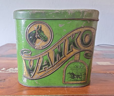 Antique 1910s Vanko Cigar Tin Canister Ohio Factory Horse Racing Litho 5 Cent picture