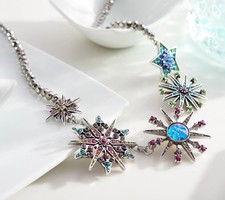 Kirks Folly Rainbow Star Silvertone Necklace picture
