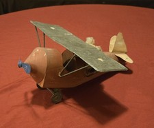 Handcrafted 1940's Tribute To WWI Airplane,  Metal And Handpainted picture