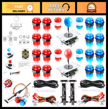 DIY Arcade Parts Kit: 2x USB Encoder, 2x 8-Way Joysticks, 20x LED Push Buttons - picture