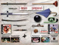 VINTAGE ADVERTISING BUSHIDO BLADE 2 & MUSAHI VIDEO GAMES FOR PLAYSTATION 1998 picture