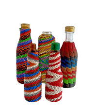 African Xhosa Tribal Hand Beaded Bottles Assorted Shapes & Size  Vintage picture