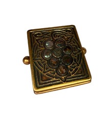 Antique Tiffany Studios New York Art Deco Bronze Abalone Note Holder Clip picture
