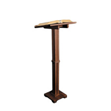 Standing Lectern, Walnut Stained Maple, 43'' High (USUALLY SHIPS WITHIN 3 DAYS) picture