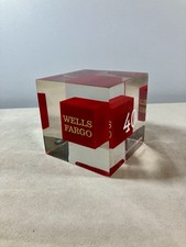 WELLS FARGO 40 Years Anniversary Employee Service Acrylic Cube No Box picture