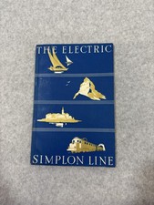 Vintage 1936 The Electric Simplon Line Swiss Federal Railways Guide Map Booklet picture