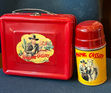 SPECTACULAR 1950 Hopalong Cassidy HISTORIC Lunchbox w/thermos. Original vintage. picture