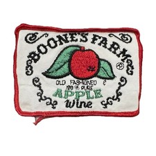 Vintage Boones Farm Apple Wine Cloth Patch Apple Logo Embroidered Advertisement picture